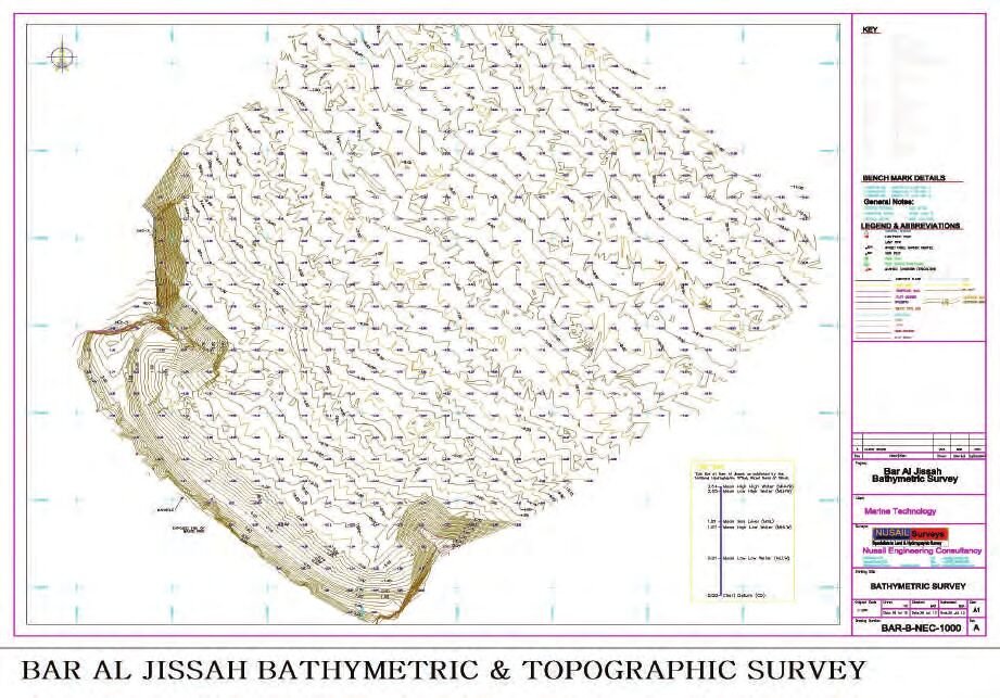 Bar Al Jissah bathymetric chart