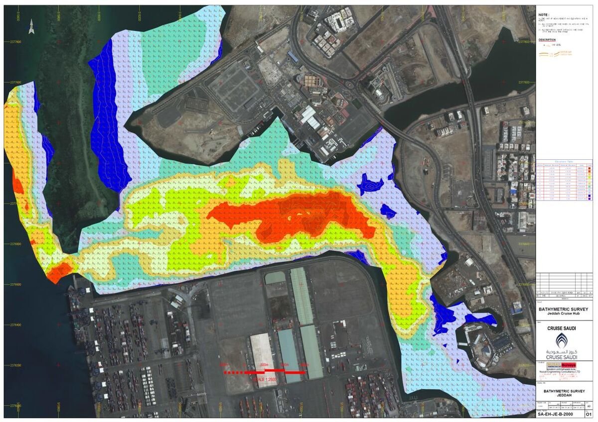 Bathymetric DEM chart of the Doga survey area