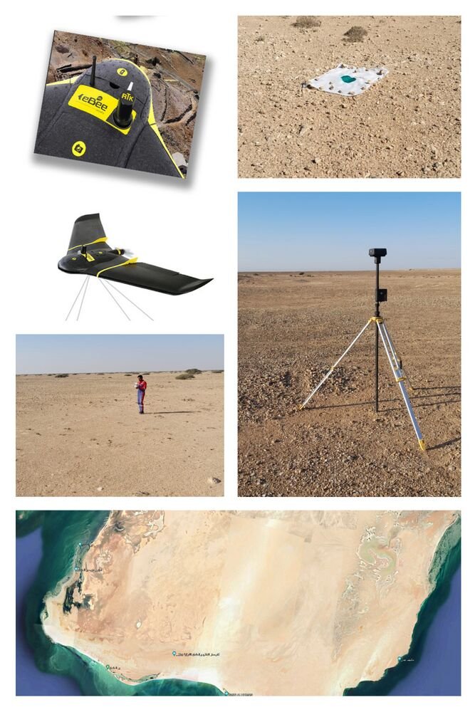 RTK GNSS and UAV LiDAR field operations at Jabal Akhdar